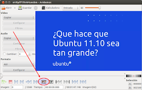 Dividir un video con Avidemux en Ubuntu