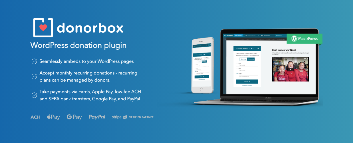 Plugin de doação do Donorbox WordPress
