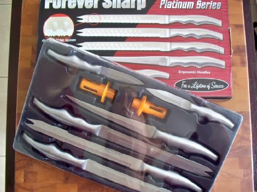 Forever Sharp Platinum Series 8 Pc Surgical Stainless Steel Knives