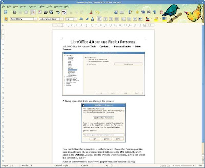 Mejorar la interfaz de usuario de LibreOffice 4 con personas