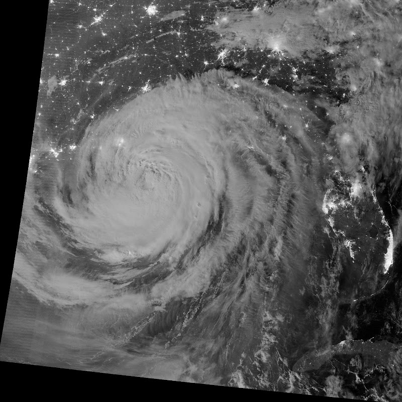 Hurricane Isaac by Night. Image Credit: NASA/NOAA, Earth Observatory