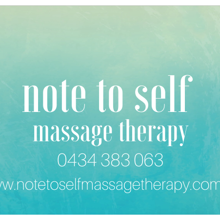 note to self massage therapy logo