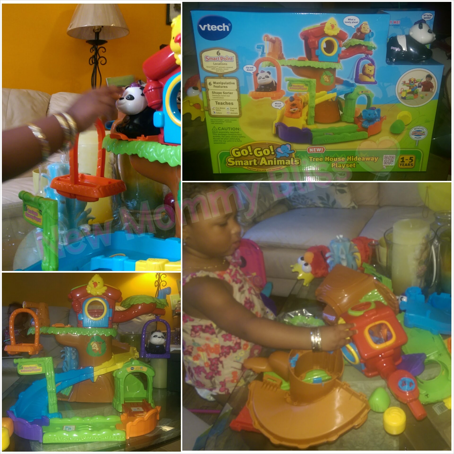 vtech go go smart animals tree house hideaway playset