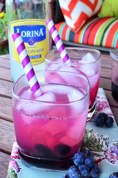 Blueberry Lemonade Spritzer from KatiesCucina.com