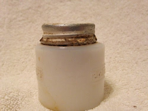  Vintage Old Milk Glass Woodbury Hazel Atlas Medicine Jar #3 with lid