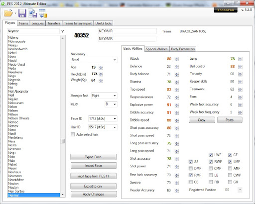 Ultimate Editor v4.2.5 - PES 2012