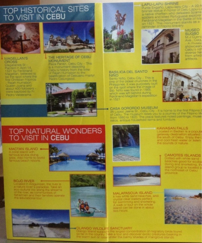 sample travel brochure in cebu