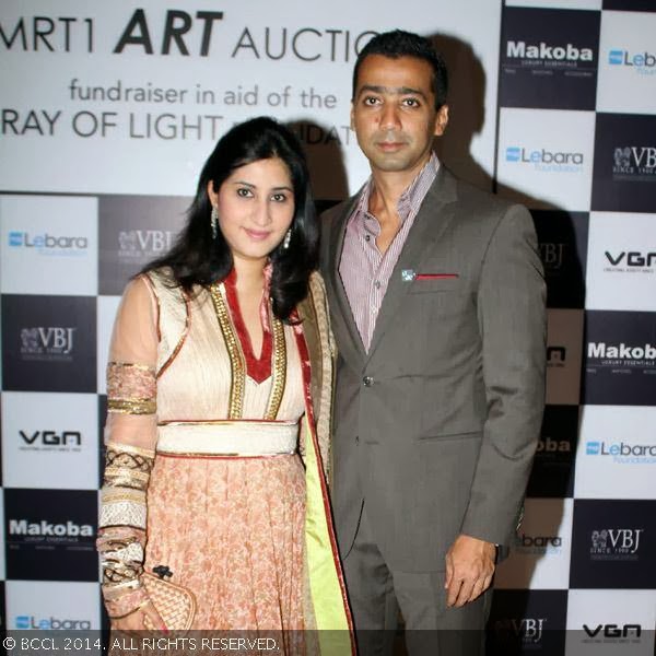 Pooja and Puneet during an art auction after party, organised by Madras Round Table, held at Hotel Hyatt.