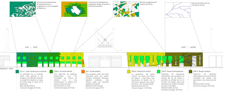 Jardín vertical, tipologías de plantación.