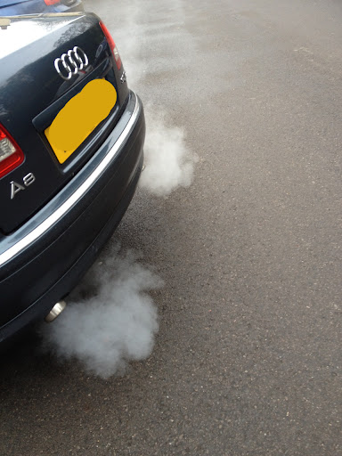 Audi a6 white smoke exhaust