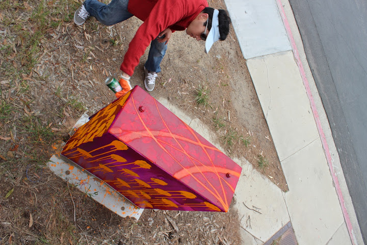 Victor Angelo Working Street Art Aerial View Painting