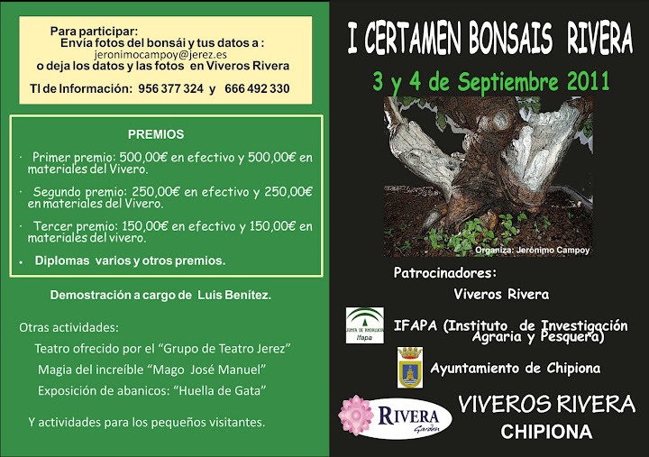 I Certamen de bonsáis en Viveros Rivera Garden (Chipiona). Cartel_exposicin_2011_%2525286%252529