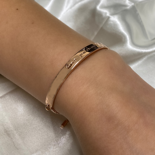 Estella Bartlett Live As You Dream Rose Gold Plated Bangle Bracelet