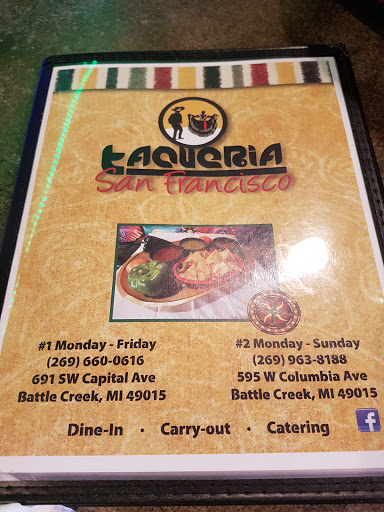 Mexican Restaurant «Taqueria San Francisco #2», reviews and photos, 595 W Columbia Ave, Battle Creek, MI 49015, USA