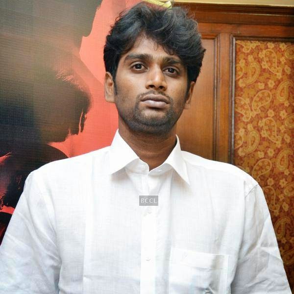 A guest during the press meet of Sathuranga Vettai, held in Chennai.