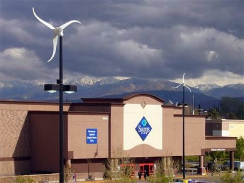 Micro Wind Turbines Spinning At Sam Club In Palmdale