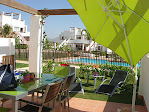 Patio delantero Alquiler de piso con piscina y terraza en Alhama de Murcia, Resort Condado de Alhama