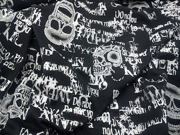 Glitter Skulls with writing fabric