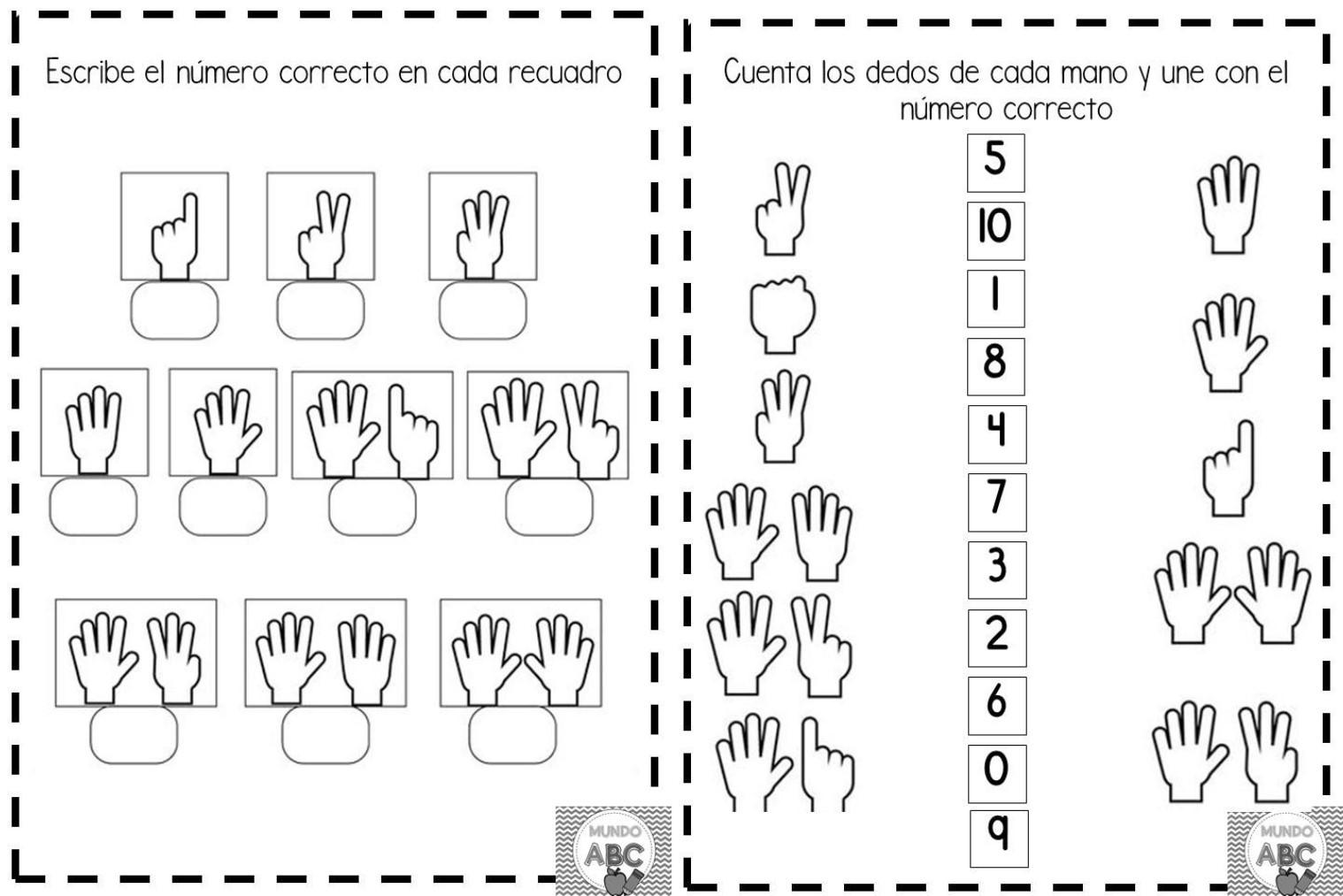 Resultado de imagen para actividad de conteo del 1 al 10