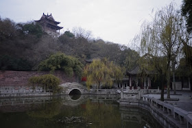 pond on grounds near Yellow Crane Tower