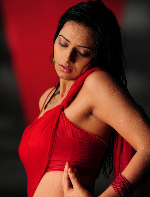 Isha Chawla hot stills â€“ Wet Sexy white dress stills | Telugu Movies