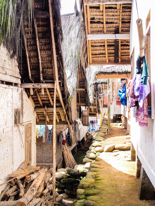Alleys between the houses in Kampung Naga, Java