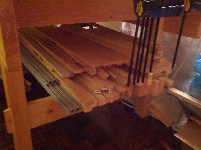 Wood under my work bench.