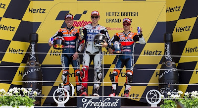 Silverstone MotoGP podium 2012