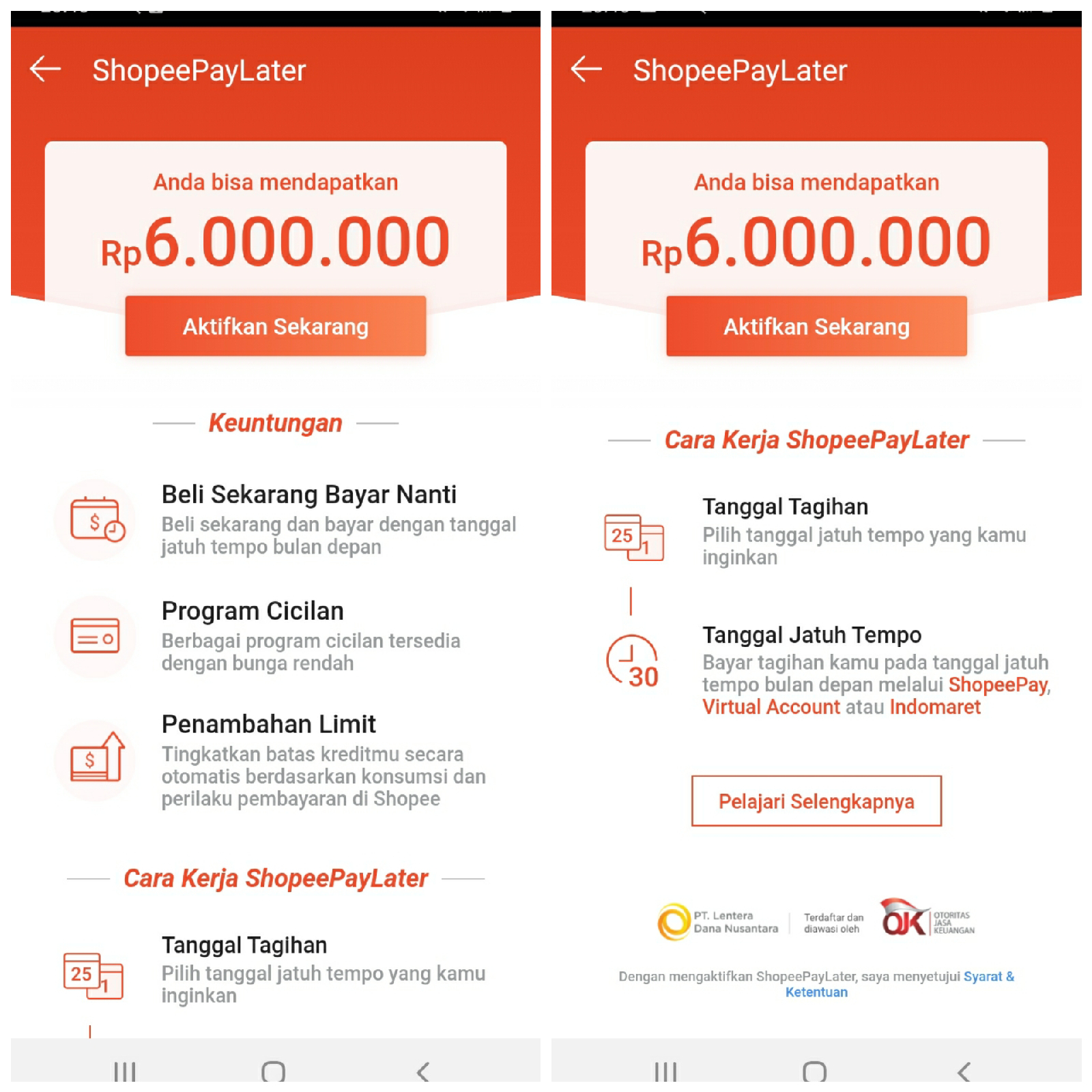 Kenapa shopee paylater tidak bisa diaktifkan