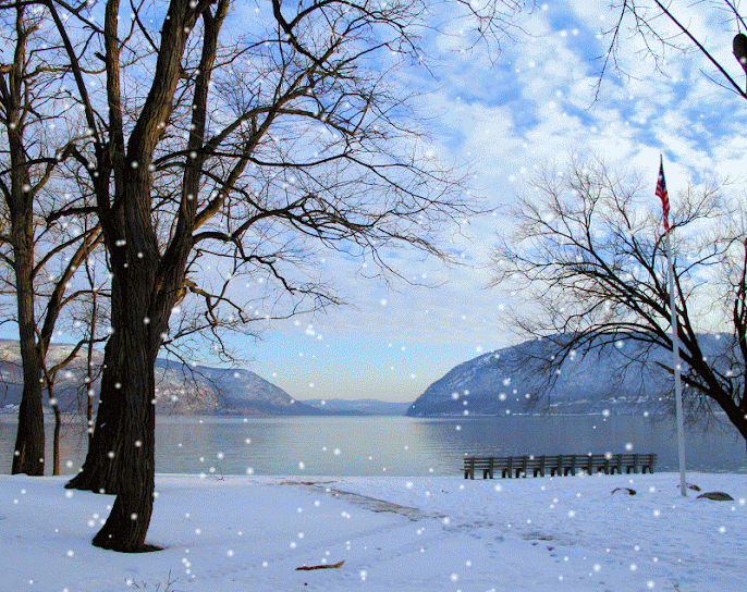 Hudson River in Winter - New Windsor NY