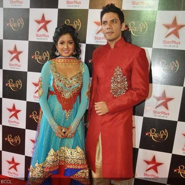 TV stars pose during a special Diwali shoot for a channel in Mumbai. (Pic: Viral Bhayani)