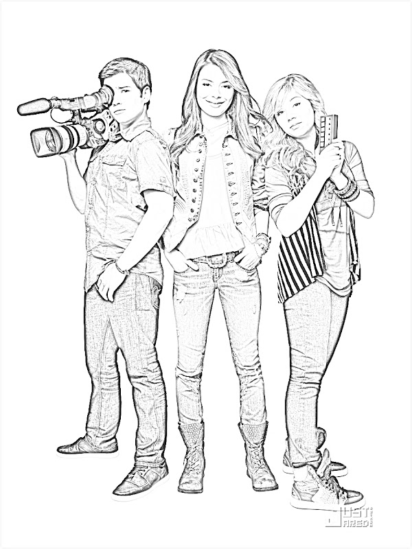 Icarly coloring pages 