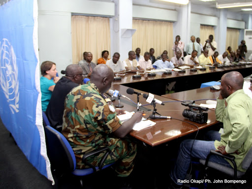 Première conférence de presse de l’Onu pour l’année 2013, tenue le 14 janvier à Kinshasa. Radio Okapi/Ph. John Bompengo