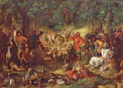 Daniel Maclise - Robin Hood and His Merry Men Entertaining Richard the Lionheart in Sherwood Forest