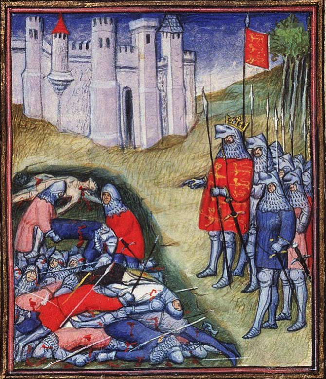 England’s King Edward III Surveying the Dead after the Battle of Crécy 