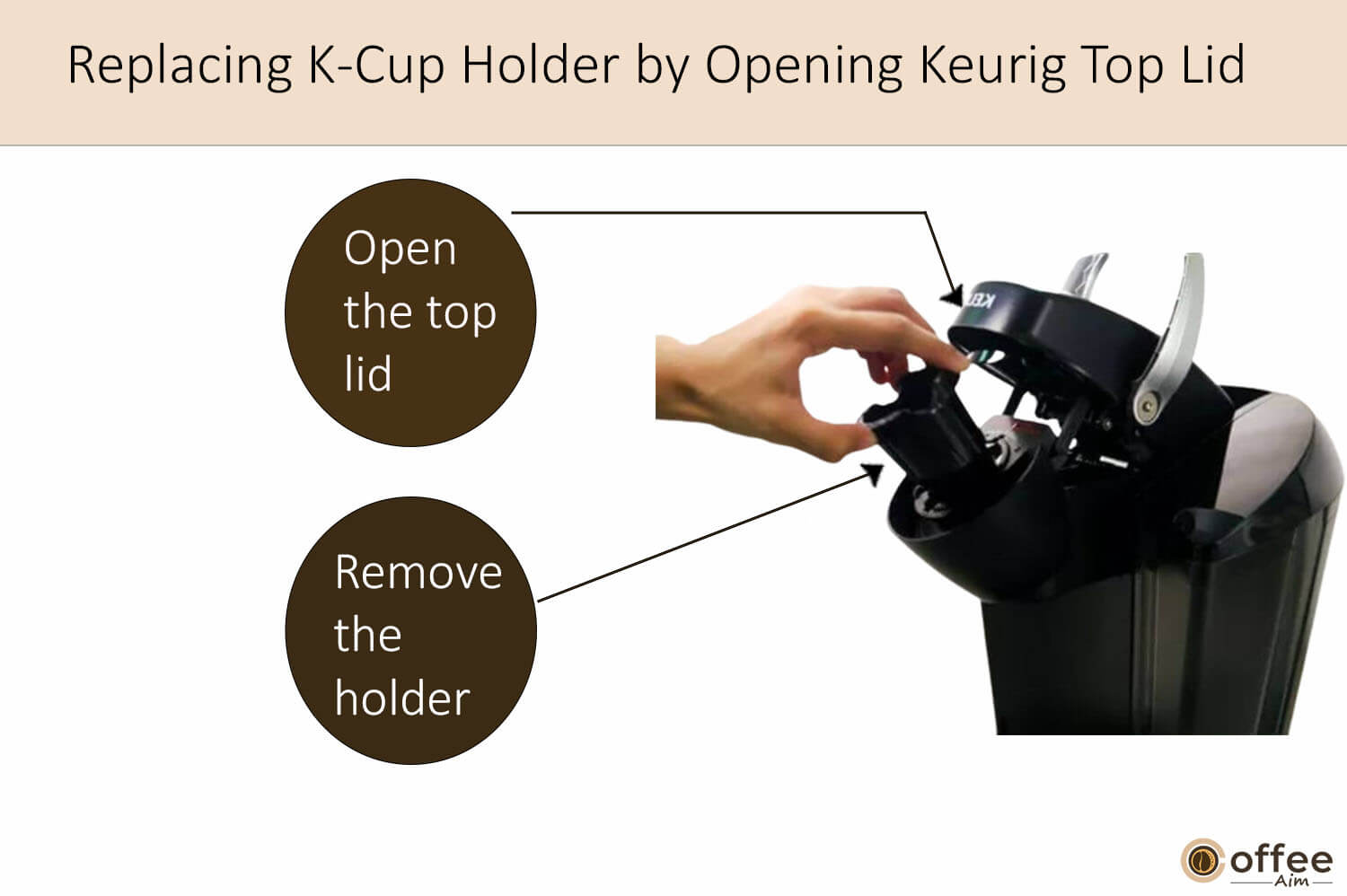 In this picture, I'm illustrating the open the lid,remove the holder.