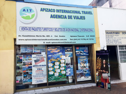 Apizaco Internacional Travel (AGENCIA DE VIAJES), Av, Cuauhtemoc Norte No. 409, Centro, 90300 Apizaco, Tlax., México, Servicios de viajes | TLAX