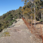 The fenced-off cliffs near Flat Rock Lookout (59516)