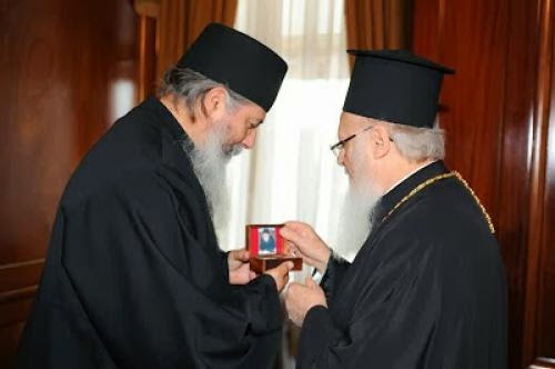 Dirt From The Grave Of Saint Porphyrios Brought To Ecumenical Patriarch