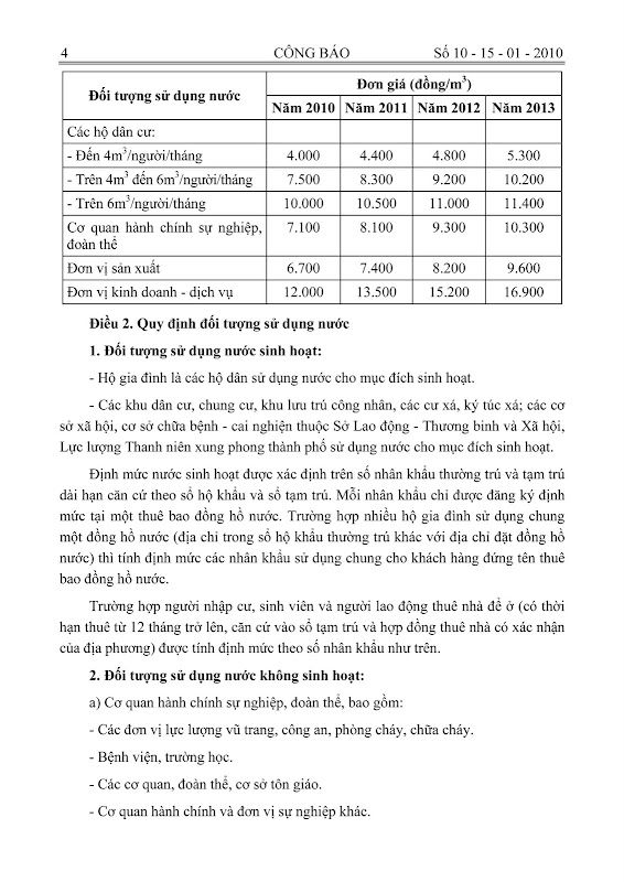 Quyết định về điều chỉnh giá nước sạch trên địa bàn thành phố Hồ Chí Minh QD_1032009_QD_UBND-2
