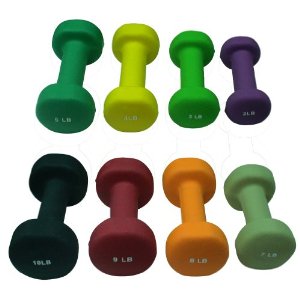  Neoprene dumbbells set (sold in set of 1, 2, 3, and 4 different pairs) 2, 3, 4, 5, 6, 7, 8, 9, and 10 lbs