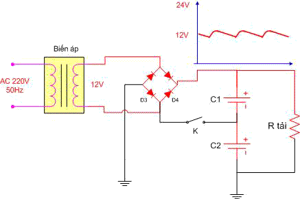Bài 38: Mạch lọc nguồn, mạch chỉnh lưu nhân đôi điện áp Chinhluunhan2 Bài 38: Mạch lọc nguồn, mạch chỉnh lưu nhân đôi điện áp