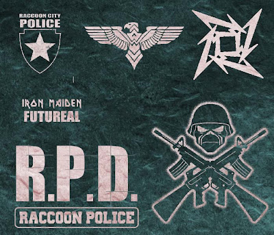 DIY  шаблон для печати iron maiden RPD raccoon police акрил ткань нанесение рисунка