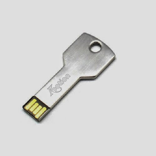  Kootion Waterproof USB Flash Memory U348 Metal Key Shape USB Flash Drive (8GB, Silver)