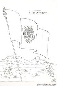 Dibujo del día de la bandera para colorear