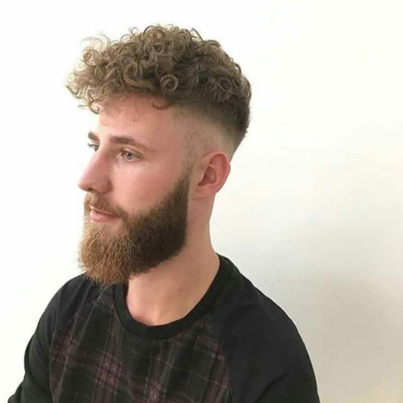 a man with beards showing his hairstyle