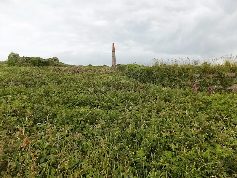 Mine chimney near Porth Nanven