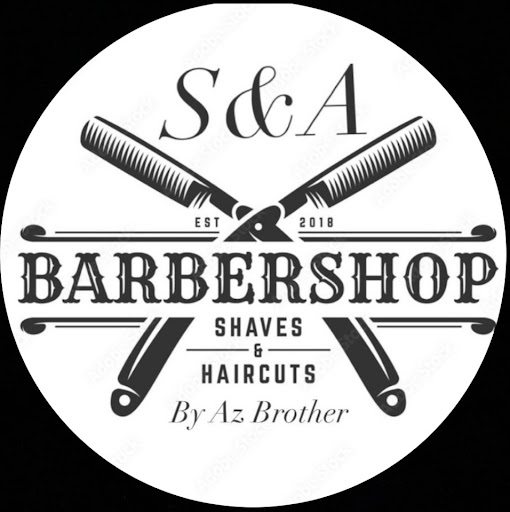S&A Barbershops by AZ brother logo