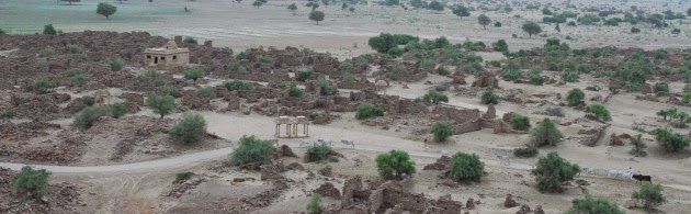 Deserted Paliwal village as seen from Khaba fort
