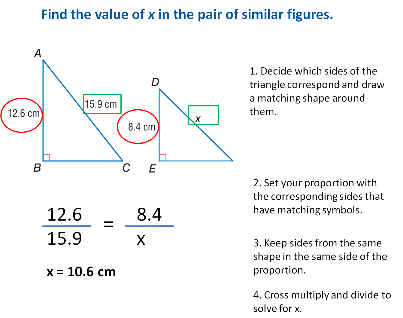 math 7 problem solving with similar figures